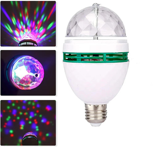 E27 Stage Light Colorful Small Magic Ball Rotating LED Stage Lamp Bulb for DJ Disco Ambient Light